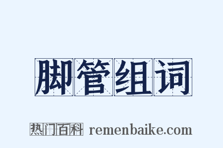 脚管组词是什么意思的图片